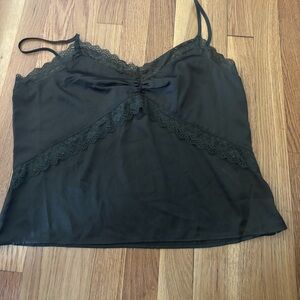 Express Dark Green Lace Blouse